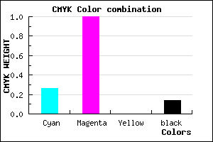 #A300DB color CMYK mixer