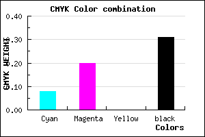 #A38DB1 color CMYK mixer