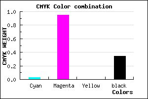 #A409A9 color CMYK mixer