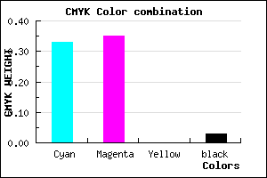 #A5A1F7 color CMYK mixer