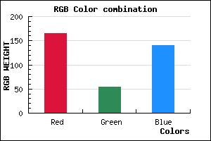 rgb background color #A5368C mixer