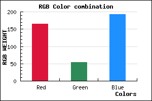 rgb background color #A536C0 mixer