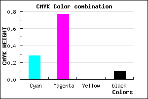 #A536E6 color CMYK mixer