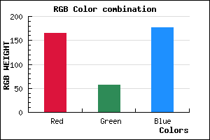 rgb background color #A539B1 mixer