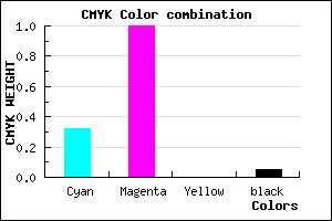 #A601F3 color CMYK mixer