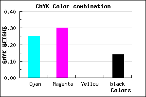 #A69BDC color CMYK mixer