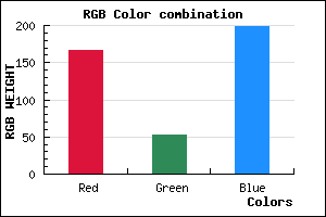 rgb background color #A634C6 mixer