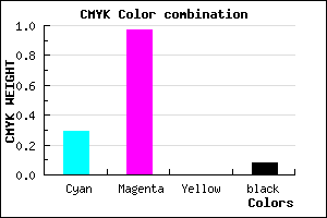 #A607EB color CMYK mixer