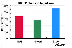 rgb background color #A78AE4 mixer