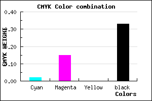 #A791AB color CMYK mixer