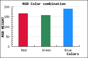 rgb background color #A79EBE mixer