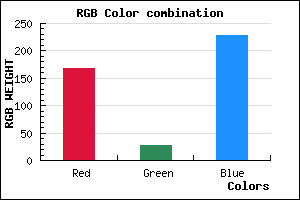 rgb background color #A71BE5 mixer