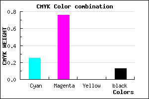 #A736DE color CMYK mixer