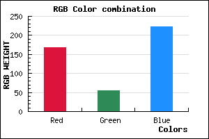 rgb background color #A736DE mixer