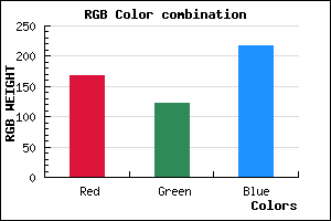 rgb background color #A87BD9 mixer