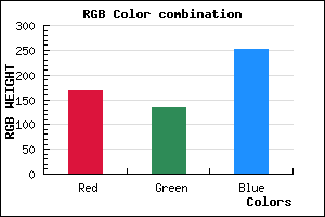 rgb background color #A885FB mixer