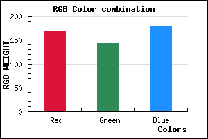 rgb background color #A88FB3 mixer