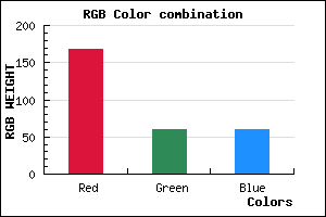 rgb background color #A83C3C mixer