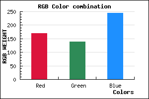 rgb background color #A98BF5 mixer