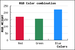 rgb background color #A99BDE mixer