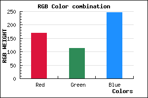 rgb background color #AA72F6 mixer