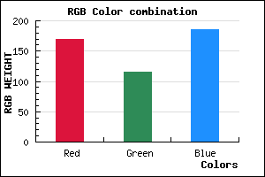 rgb background color #AA73B9 mixer