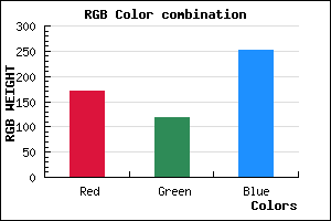 rgb background color #AA76FC mixer