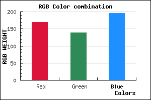 rgb background color #AA8AC4 mixer