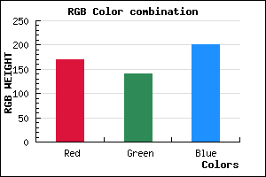 rgb background color #AA8DC9 mixer