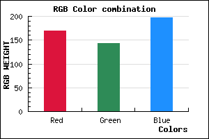 rgb background color #AA8FC5 mixer
