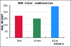 rgb background color #AA94F2 mixer