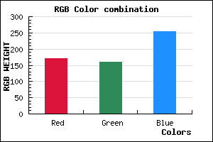 rgb background color #AAA0FE mixer