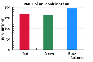 rgb background color #AAA2C2 mixer