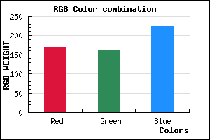 rgb background color #AAA3E1 mixer