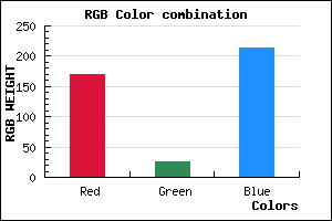 rgb background color #AA1AD6 mixer