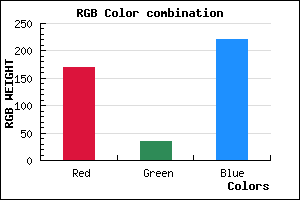 rgb background color #AA23DD mixer