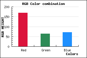 rgb background color #AA4047 mixer