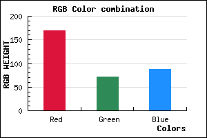 rgb background color #AA4857 mixer