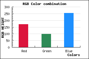 rgb background color #AA62FE mixer