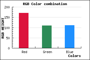 rgb background color #AB6D6F mixer