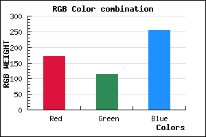 rgb background color #AB71FF mixer