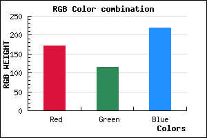 rgb background color #AB73DB mixer