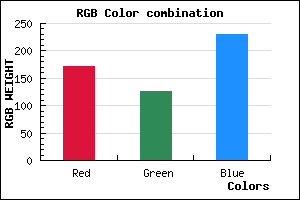 rgb background color #AB7EE6 mixer