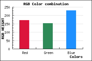 rgb background color #AB9AE6 mixer