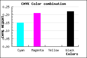 #AB9EC8 color CMYK mixer