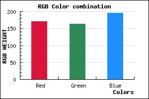 rgb background color #ABA3C3 mixer