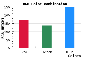 rgb background color #AC89F9 mixer