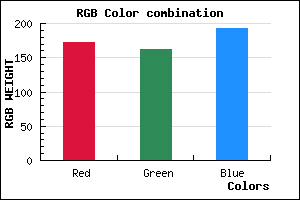 rgb background color #ACA2C1 mixer