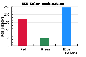 rgb background color #AC2FF5 mixer