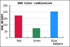 rgb background color #AC49CB mixer